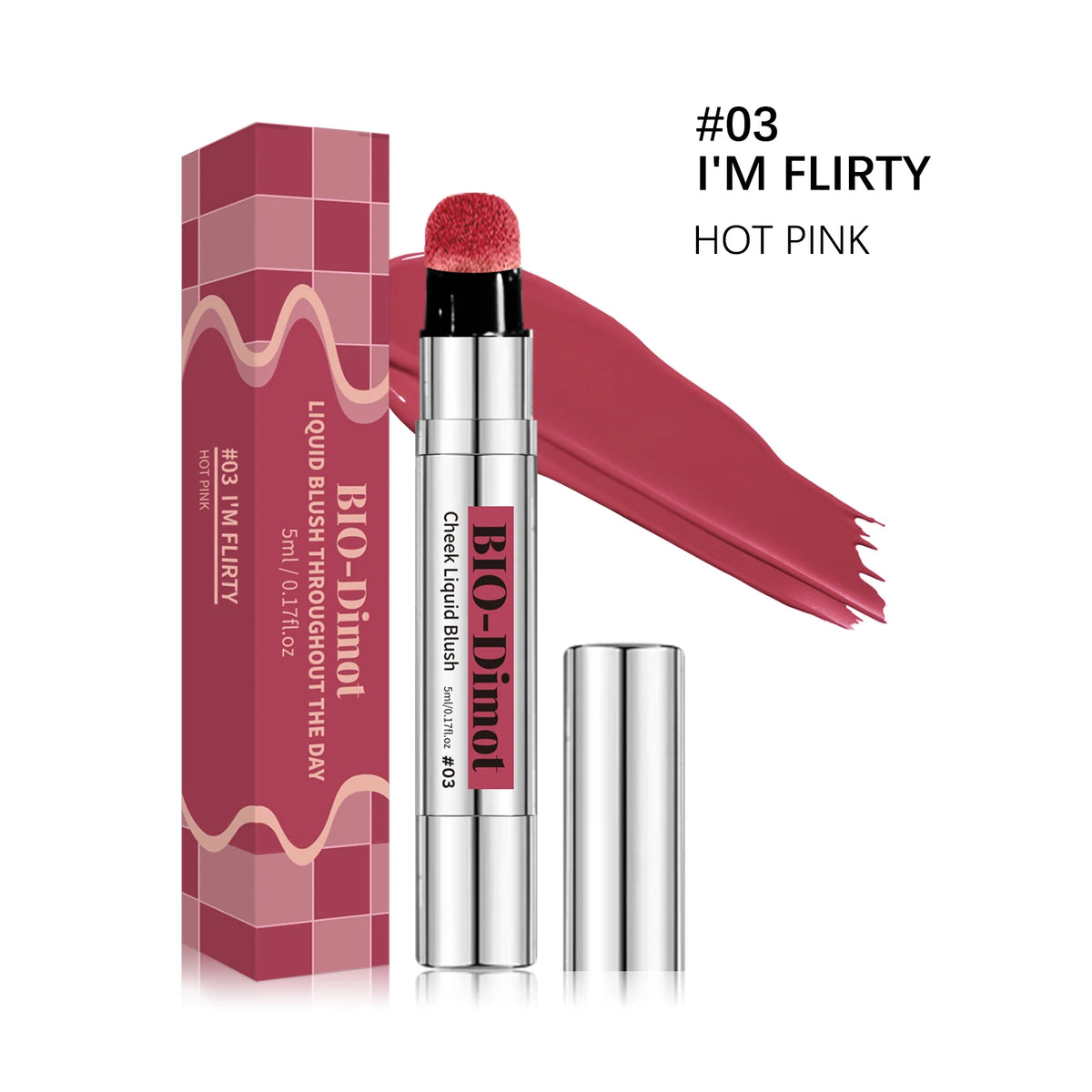 6 Colors Liquid Blush Stick with Sponge Tip Matte Makeup Waterproof Long-Lasting Color Correction Smooth for Lips and Cheeks - AliExpress 66