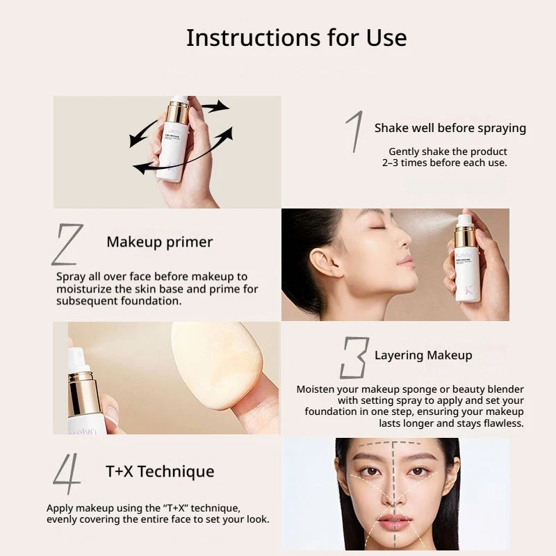 Face Makeup Setting Spray: Professional Long-Lasting Makeup Fixing Spray for Photoshoots and Weddings, 30ml