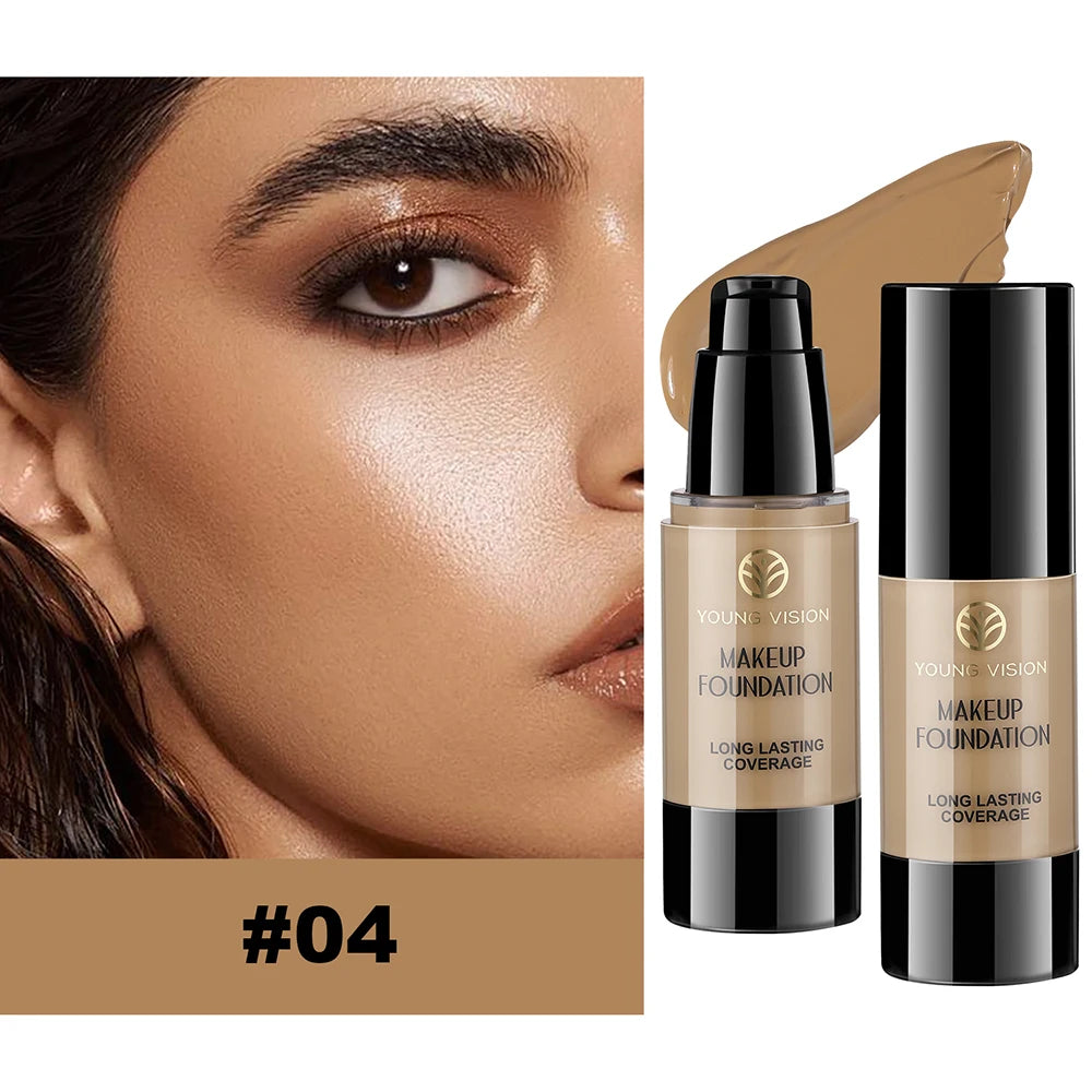 Long-Lasting Waterproof Liquid Foundation with Oil Control & Moisturizing, High Coverage Sweat-Resistant Concealer for Women, - AliExpress 66