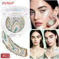 Marble Swirl Single Highlighter Shimmer Pearlescent Powder Multi?use Eyeshadow Blush Face Contour Brightening Cosmetics