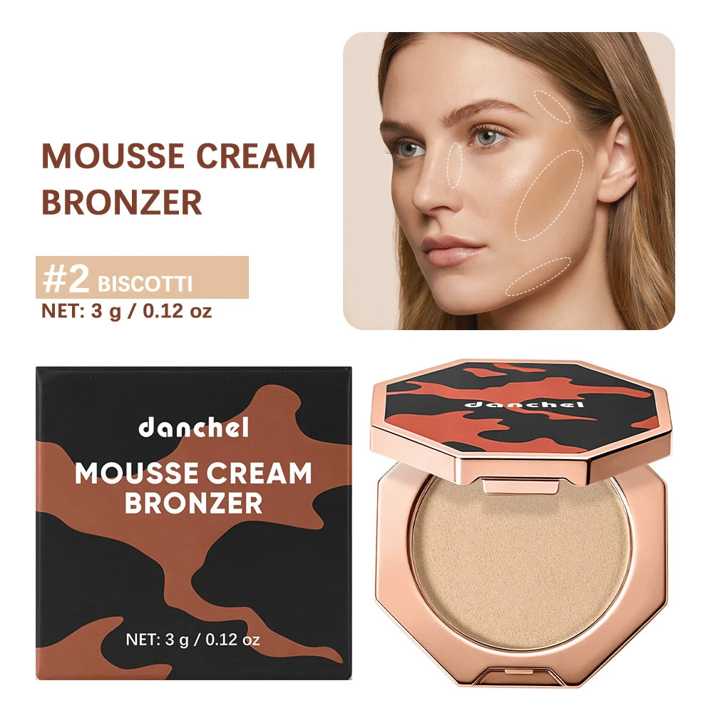 Mousse Cream Bronzer Matte Natural Contour Cream Bronzer Long Lasting Blendable Face Shading Cream Waterproof Makeup Cosmetics