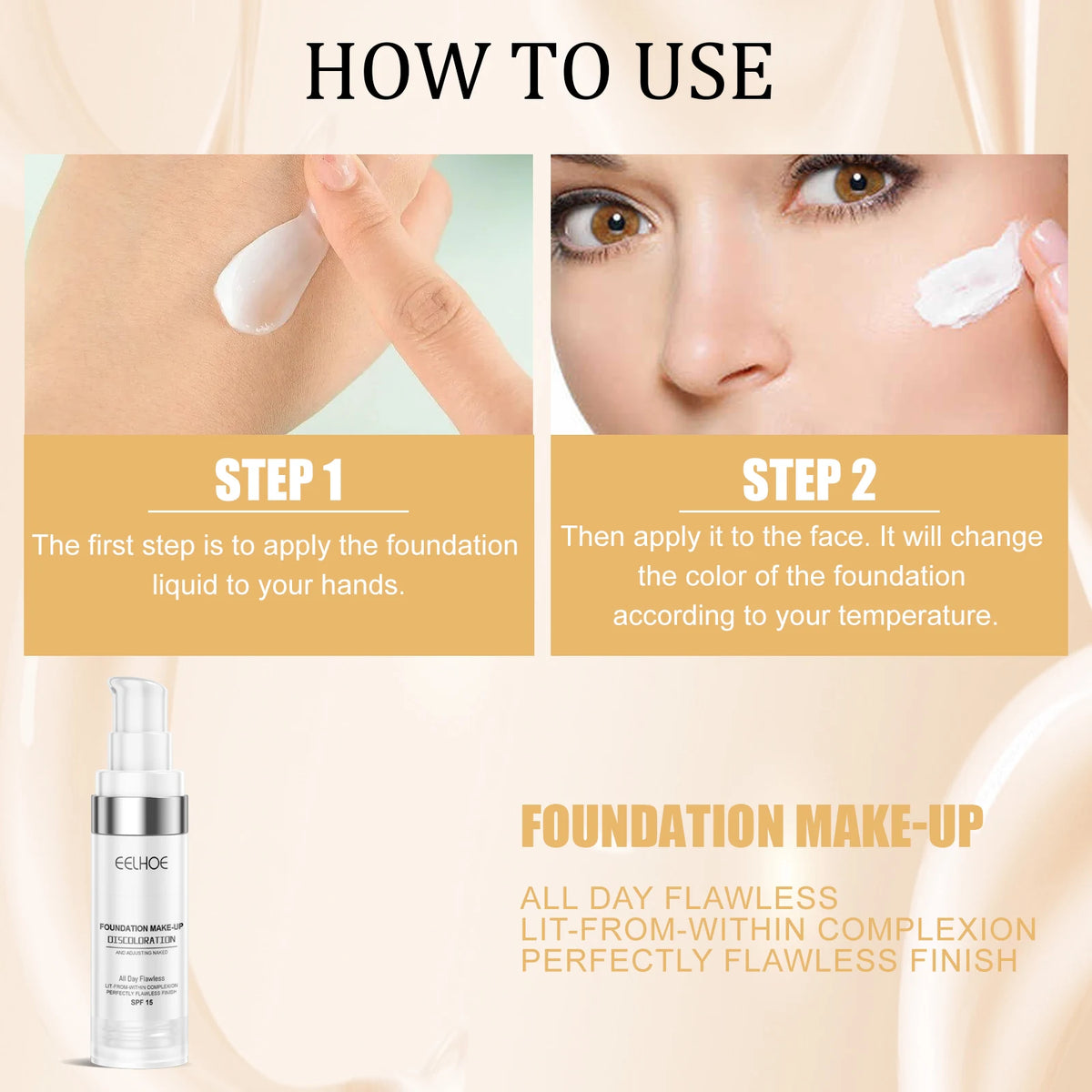 Color Changing Foundation Serum for Natural Glow Lightweight Full Coverage Long Moisturizing Finish 30ml Sensitive Skin Friendly - AliExpress 66