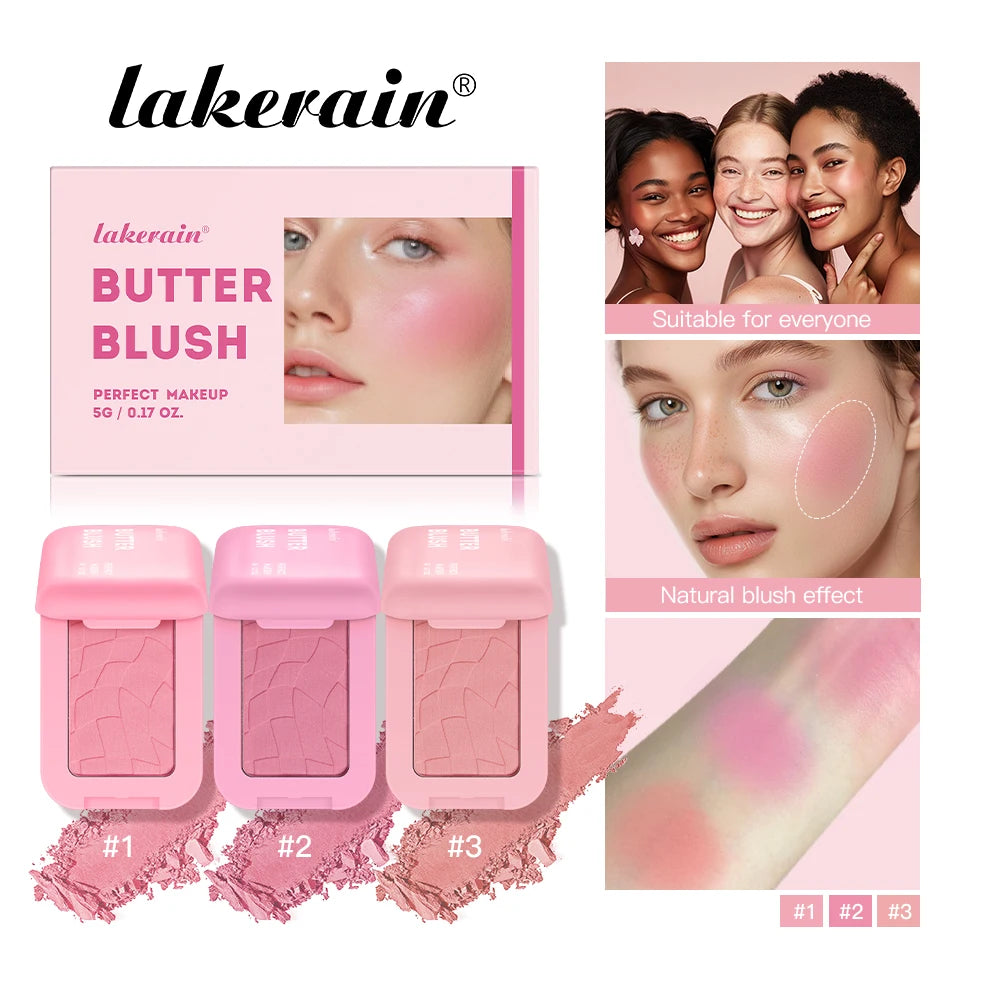 Lakerain Butter Blush High Color Rendering Brightening Makeup Long-lasting Makeup Effect Waterproof Sweat-proof Butter Blush - AliExpress 66