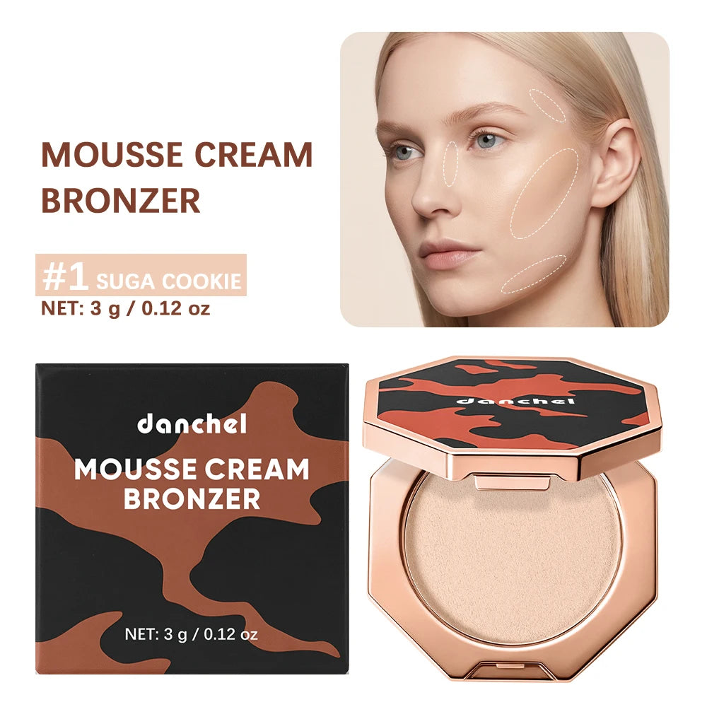 Mousse Cream Bronzer Matte Natural Contour Cream Bronzer Long Lasting Blendable Face Shading Cream Waterproof Makeup Cosmetics