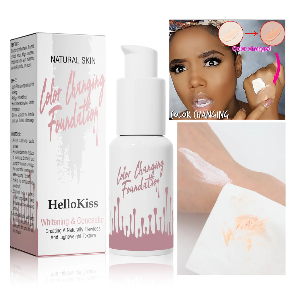 1PC Magic Color Changing Foundation Liquid Soft Matte Long Lasting Hydrating Makeup Base Cream for All Different Skin Tone - AliExpress 66