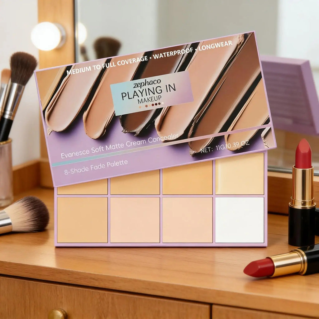 Zephoco High Coverage Concealer Palette - Long Lasting Waterproof Matte Makeup for Dark Circle Corrector Improve Skin Redness - AliExpress 66