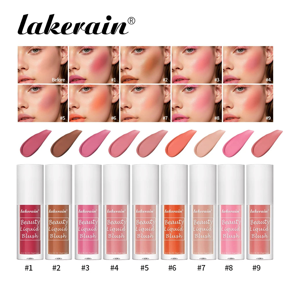 Beauty Liquid Blush Moisturizing Creamy Texture Waterproof Sweat-proof High Pigment Long-lasting Color Deeply Hydrating Blush