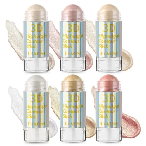 6 Colors 3D Face Brighten Highlighter Bar Cosmetic Face Contour Bronzer Shimmer Highlighter Stick Concealer Cream Makeup tool - AliExpress 66