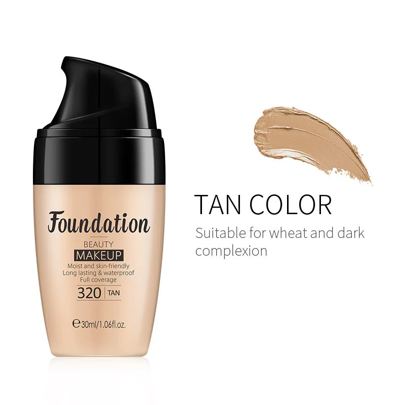 30ml Natural 3-Tone Moisturizing Concealer Full Coverage Pores Dark Circles Ivory Foundation with Easy-Use Pump Head Cosmetics - AliExpress 66