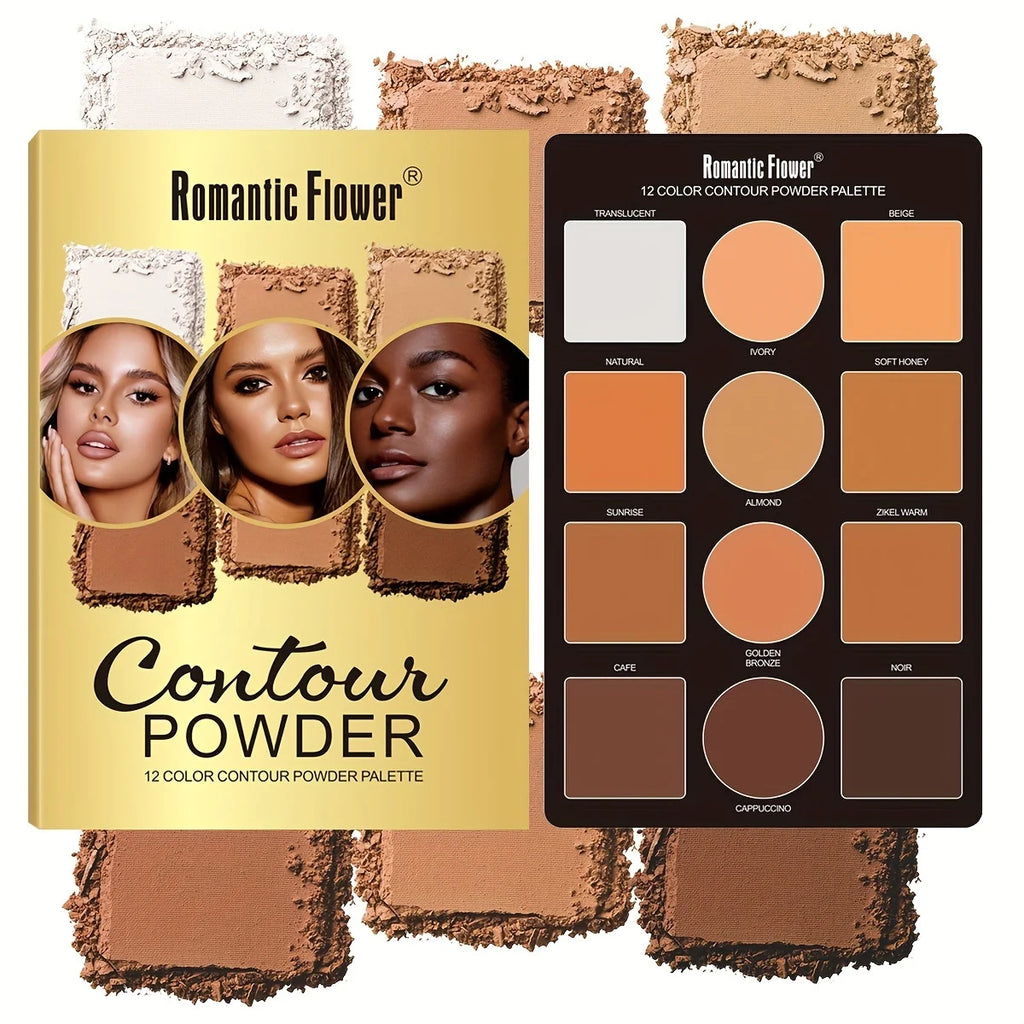 12 Colors Matte 3D Contour Pressed Powder Repair Tray Concealer Highlight Brighten Women Cosmetics Beauty Makeup - AliExpress 66