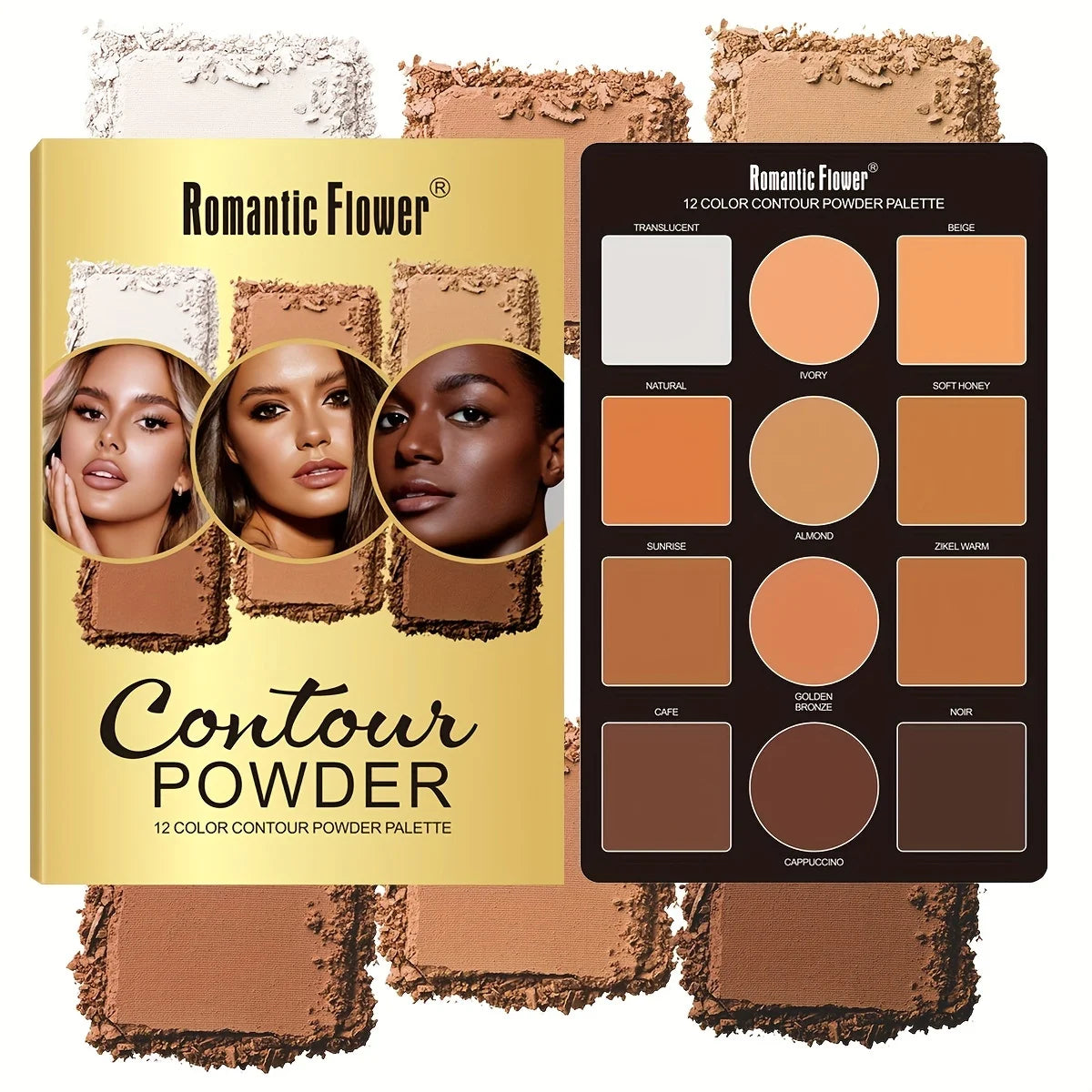 12 Colors Matte 3D Contour Pressed Powder Repair Tray Concealer Highlight Brighten Women Cosmetics Beauty Makeup - AliExpress 66