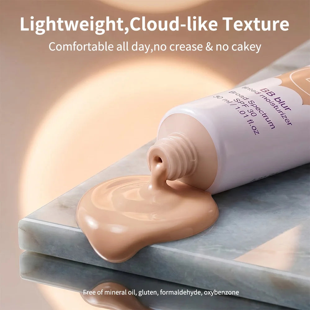 Matte Long Lasting Liquid Foundation Silky Hydrating Light Texture Soft Focus Base Makeup Natural Finish for Women Daily Cosmeti