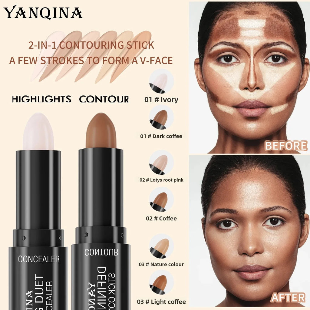Long Lasting Face Foundation Concealer Pen Dark Circles Corrector Contour Stick Cosmetic Makeup Tool for Even Skin Tone - AliExpress 66