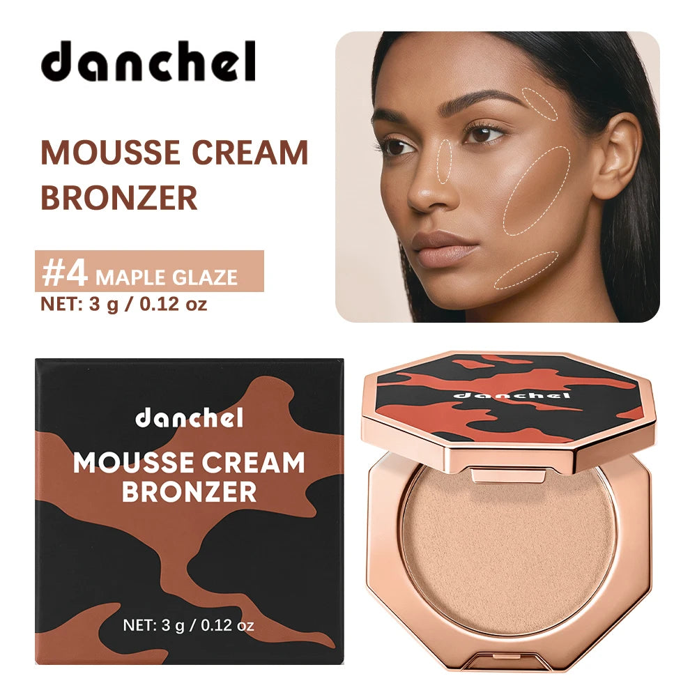 Mousse Bronzer Contour Cream Natural Soft Focus Skin Smoothing 3D Contour Waterproof Sweat-proof Resists Transfer Contour Cream