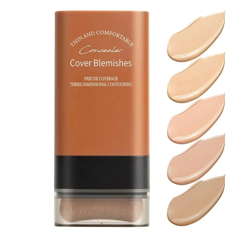 Matte Foundation Cream Stick Multi-Use Eraser Makeup Full Coverage Waterproof Lasting Oil-control Cover Acne Base With Brush - AliExpress 66