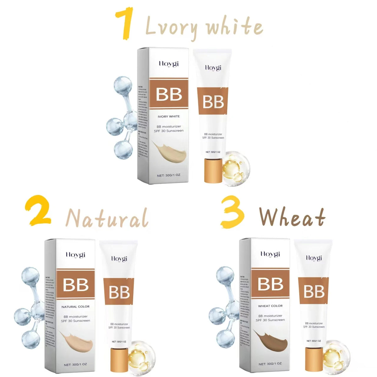 Sunscreen Bb Cream Serie Spf30 Long Time Moisturize Full Coverage Sheer Tint Coverage Oil-Free Make up Foundation - AliExpress 66