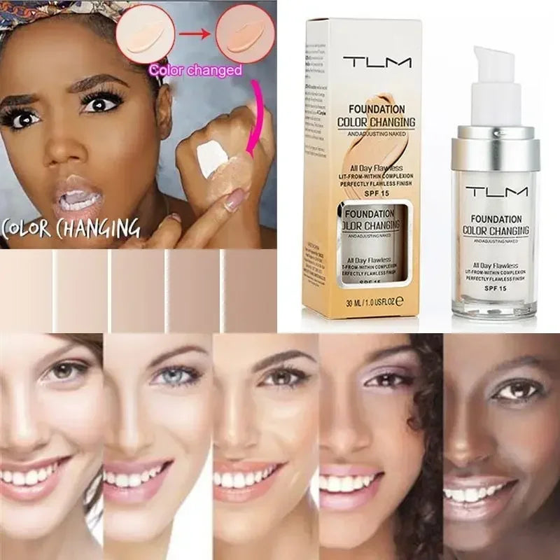TLM Magic Foundation Color Changing Liquid Foundation Anti-oil Sweatproof Concealer Brightening Hydrating Makeup Flawless Base - AliExpress 66