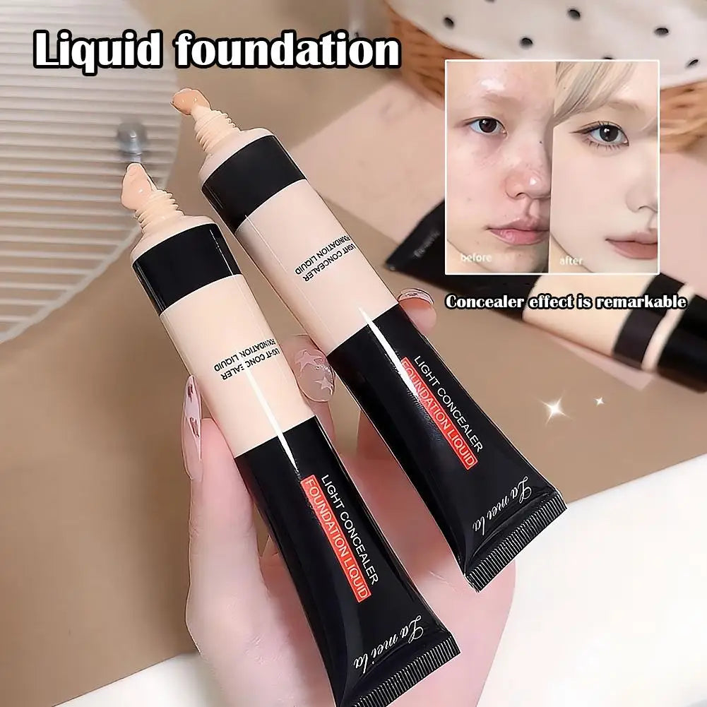 Concealer Foundation Liquid Full Coverage Long-Lasting Waterproof Concealer Natural Color Face Base Acne Spot Concealer
