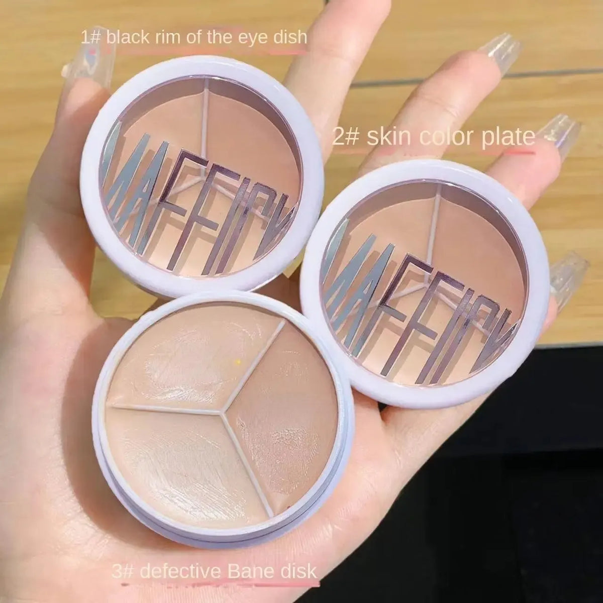 3-Color Concealer Palette Professionally Covers Dark Circles Around Eyes and Face - AliExpress 66
