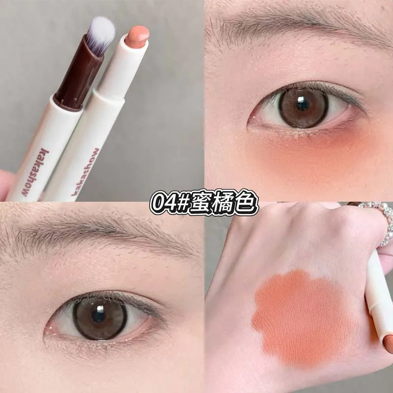 Kakashow Dual-Ended Concealer Pen for Dark Circles Tear Groove Spot Coverage Long-Lasting Blend Brush for Daily Use And Gifts