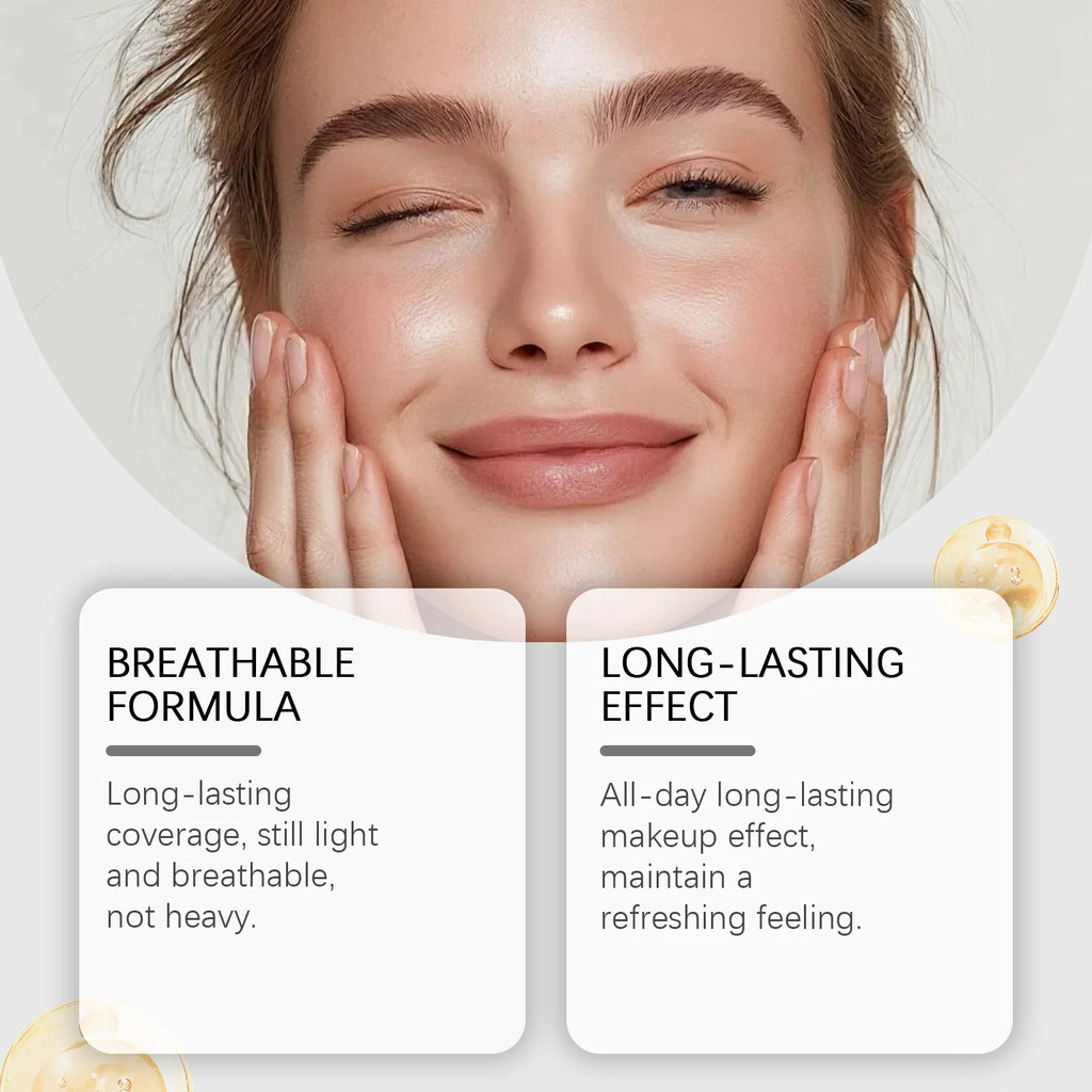 Luxe Color Changing Liquid SPF50 Foundation Long-Wear Skin Tone Adaptive Lightweight Natural Dark Shades Makeup Base