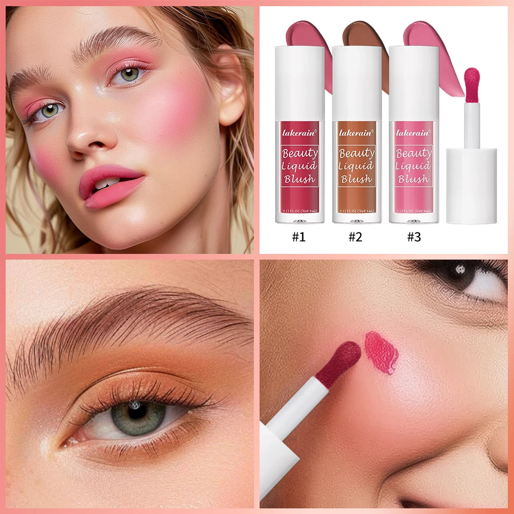 Beauty Liquid Blush Moisturizing Creamy Texture Waterproof Sweat-proof High Pigment Long-lasting Color Deeply Hydrating Blush