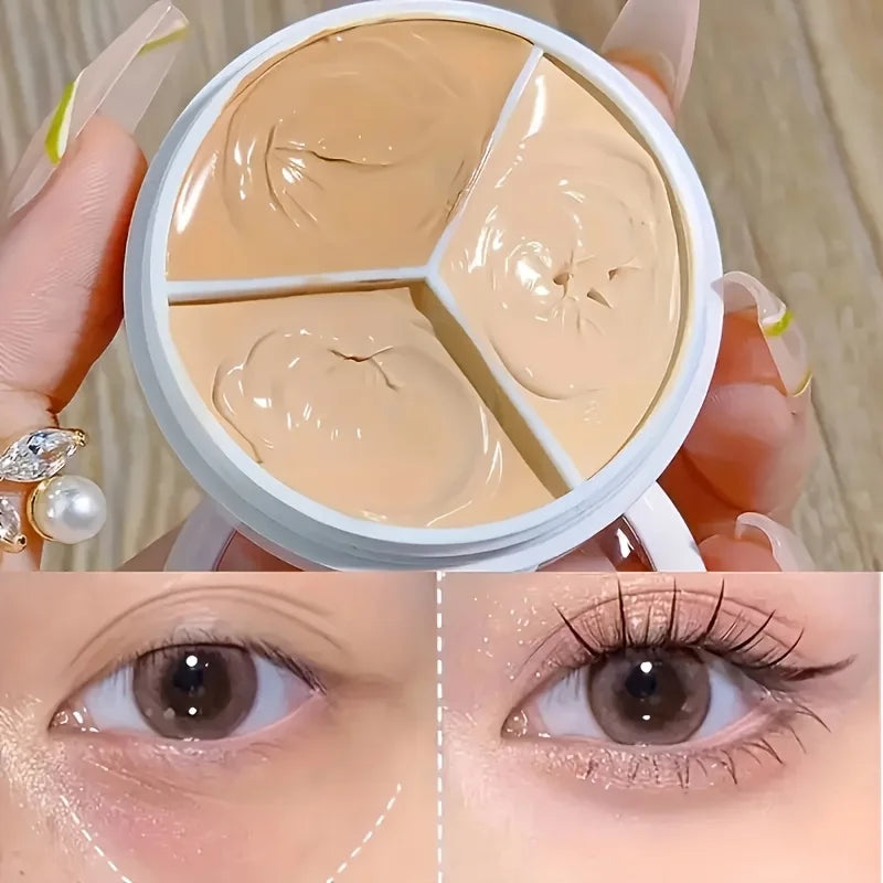 3-Color Concealer Palette Professionally Covers Dark Circles Around Eyes and Face - AliExpress 66