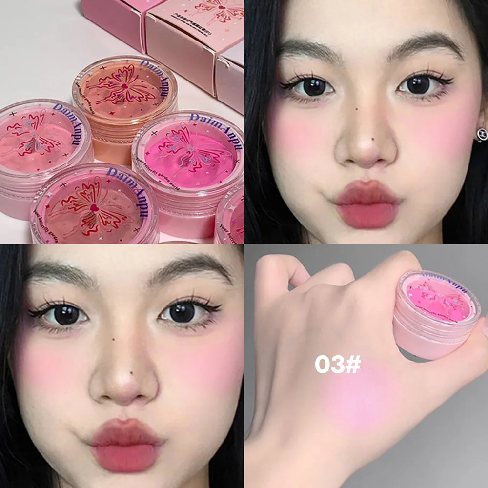 Airy Blush Clay Pigmented Powdery Cream Blusher DaimAnpu Long-Lasting Tender Look Uplifting Color Matte Girlish Blush - AliExpress 66