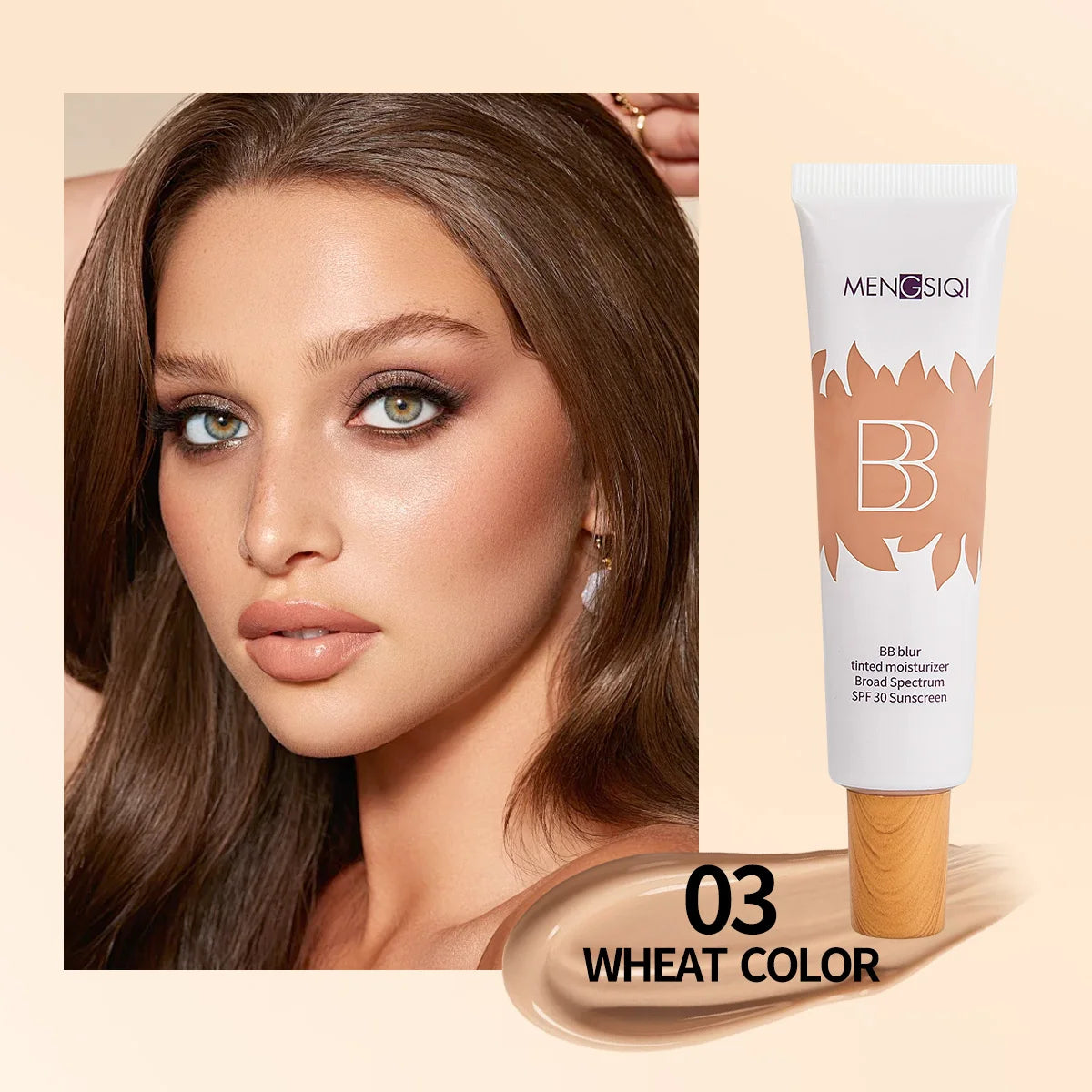 SPF30 BB Cream Base Makeup, Covering Defects, Spots on the Face, Black Eye Circles, Oil Control, Natural Summer Makeup