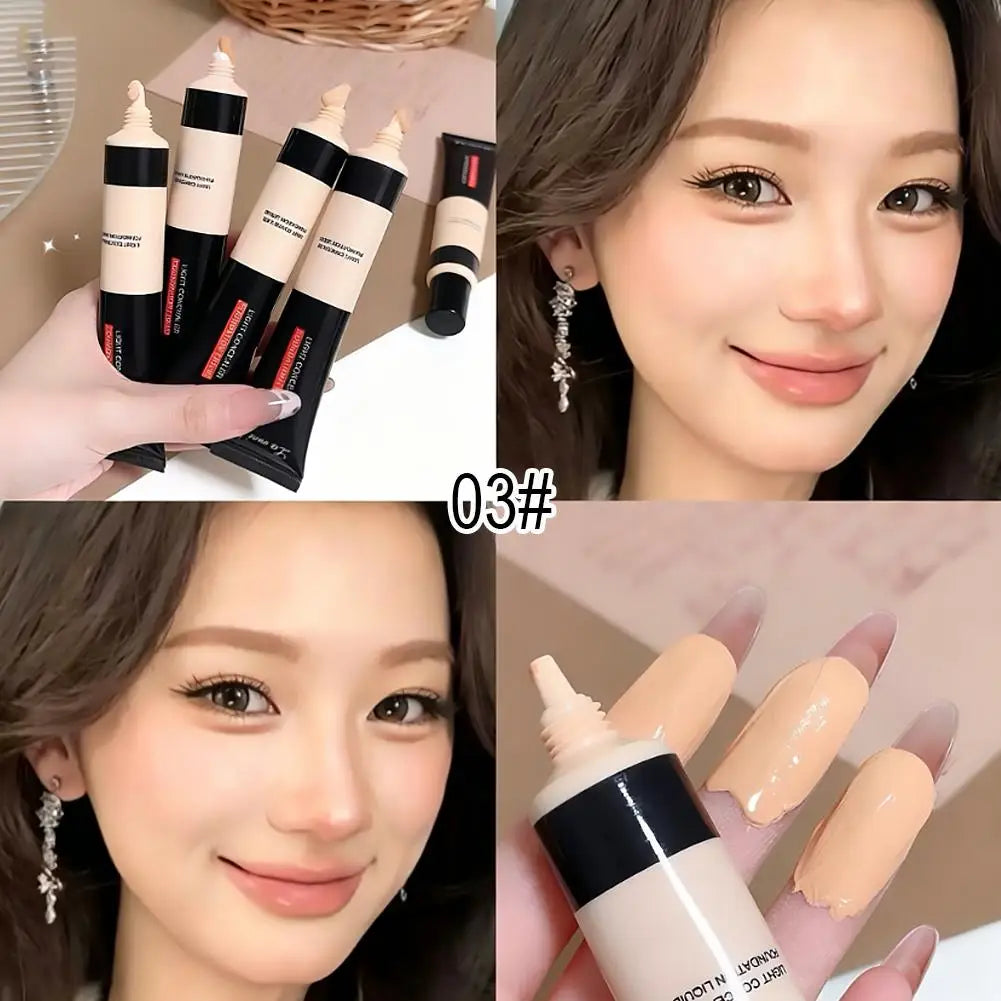 Concealer Foundation Liquid Full Coverage Long-Lasting Waterproof Concealer Natural Color Face Base Acne Spot Concealer