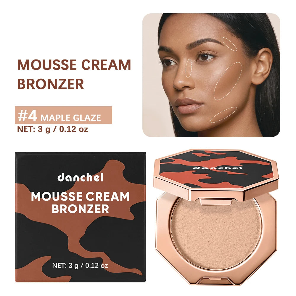 Mousse Cream Bronzer Matte Natural Contour Cream Bronzer Long Lasting Blendable Face Shading Cream Waterproof Makeup Cosmetics