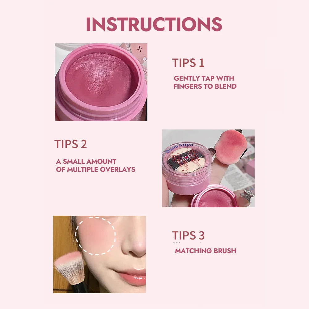 Airy Blush Clay Pigmented Powdery Cream Blusher DaimAnpu Long-Lasting Tender Look Uplifting Color Matte Girlish Blush - AliExpress 66