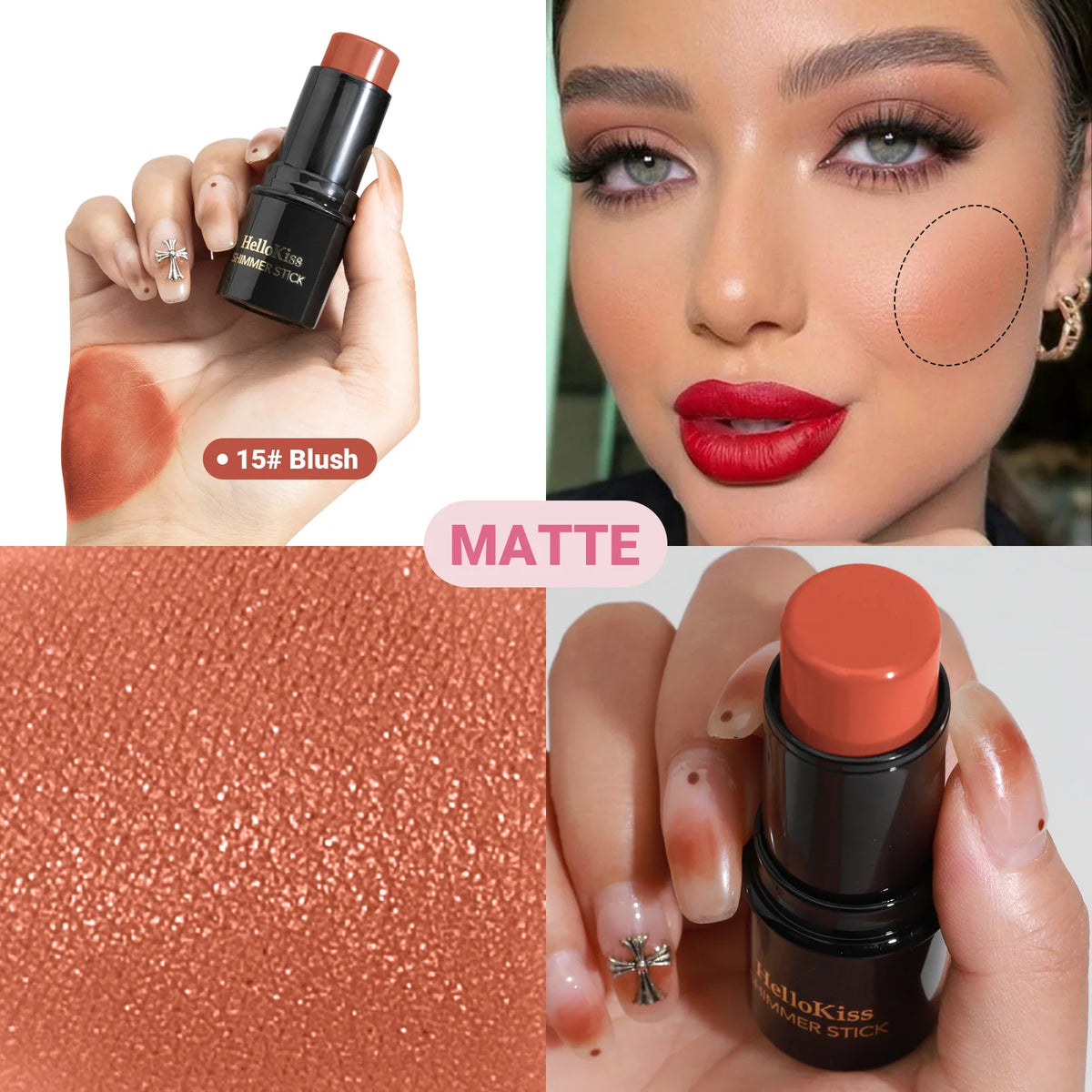 15 Color Waterproof Shimmer Face Bronzer Highlighters Glitter Corrector Contour Illuminator Stick Creamy Blush Makeup Cosmetics - AliExpress 66