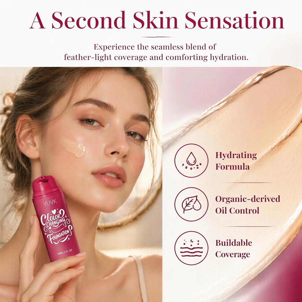 YUVK Light Hydrating Skin Fit Tone Up Cream Long Wear No Floating Powder 30ML