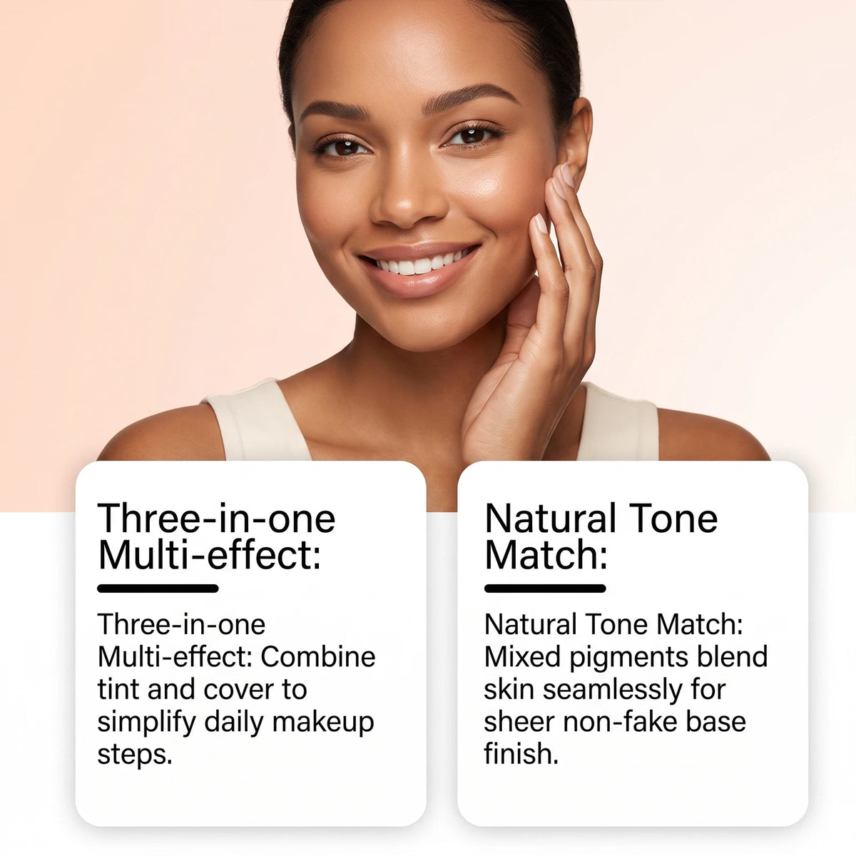 3-In-1 CC Tinted Serum Cream Even Skin Tone Natural Coverage Daily Beauty Cosmetic Product Lightweight Skin Balance Makeup Base