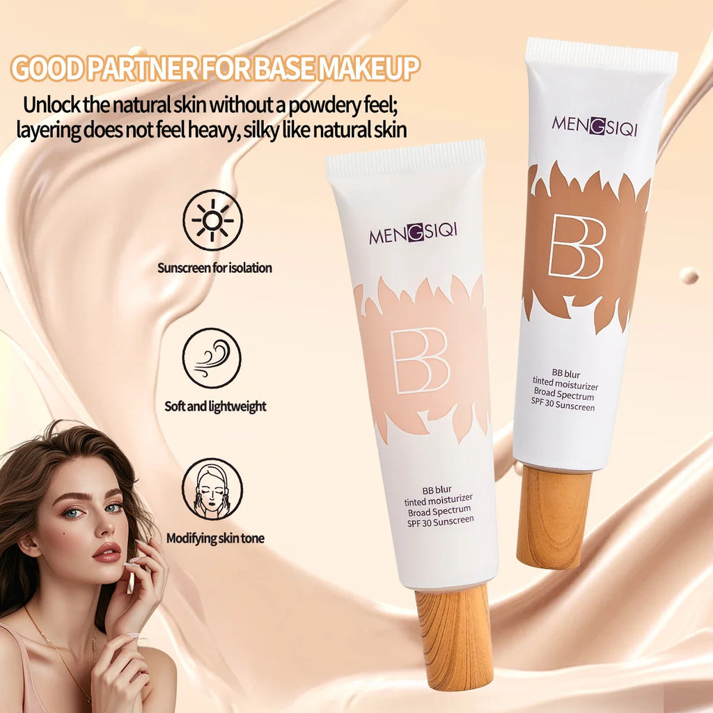 SPF30 BB Cream Base Makeup, Covering Defects, Spots on the Face, Black Eye Circles, Oil Control, Natural Summer Makeup