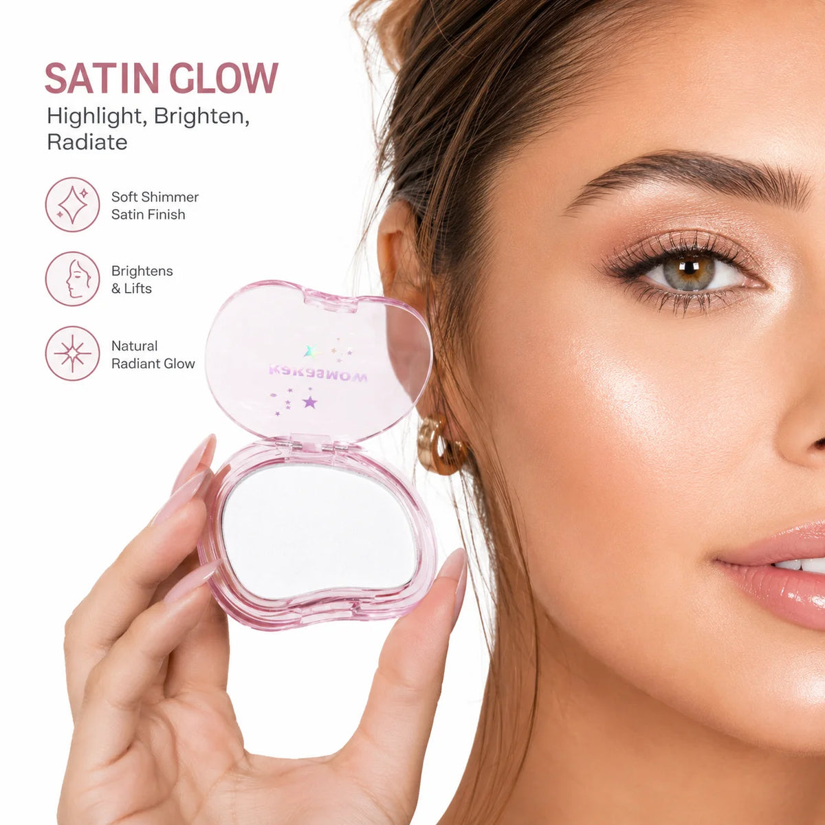 White Highlighter Powder, Face Contour Highlight & Eyeshadow Brightener, Longwear Brightening Highlighter Makeup - AliExpress 66