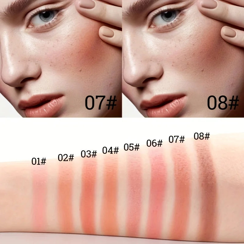 8-Color Matte Blush Palette Portable Sweatproof Long-Lasting Natural Cheek Makeup Skin-Fit Blusher Compact for Makeup Enthusiast - AliExpress 66
