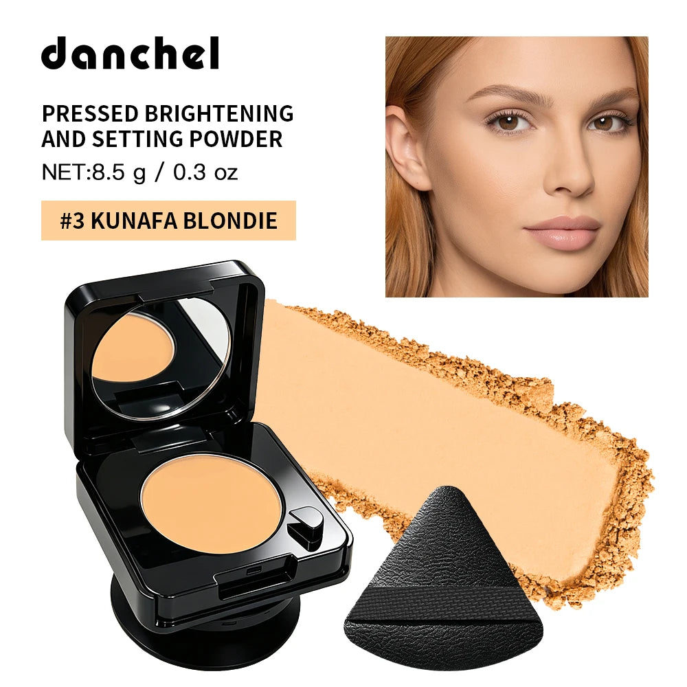 2-In-1 Oil Control & Makeup Setting Pressed Powder Long Lasting Blur Pores Matte Pressed Powder with Phone Grip Woman Cosmetics