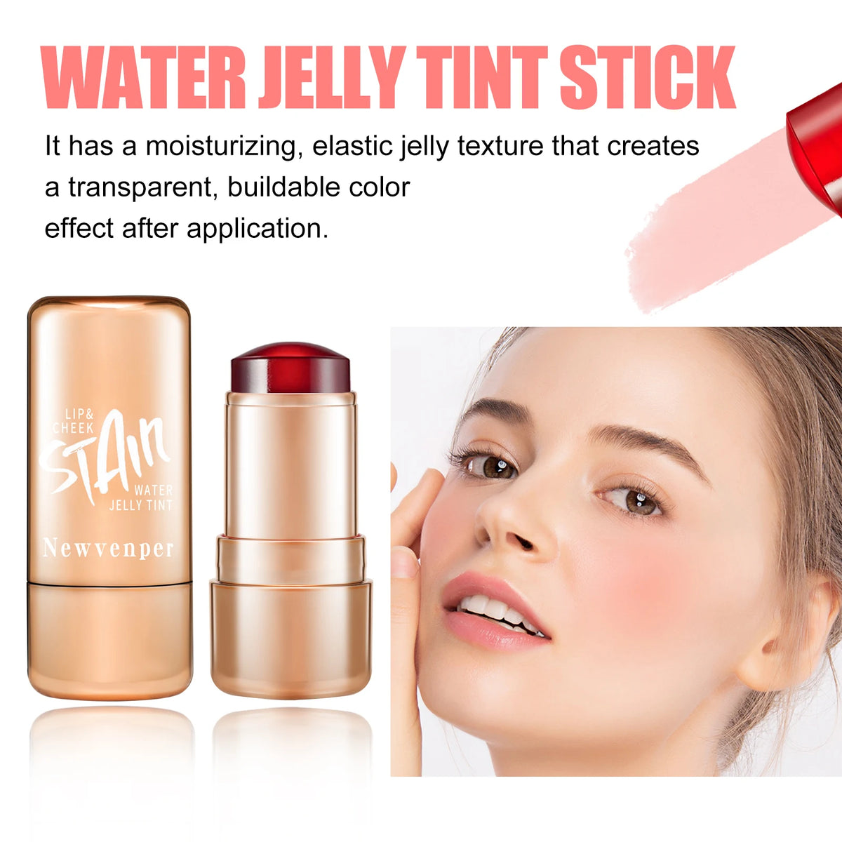 Durable Waterproof Water Jelly Tint Blush Stick for Face and Lips£¬Non-Sticky£¬Long Lasting£¬Moisturizing£¬Nourishing - AliExpress 66