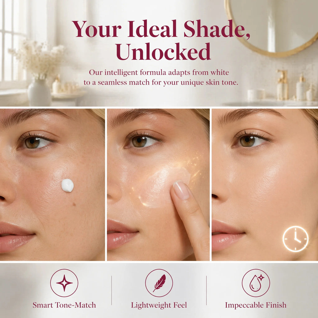 YUVK Light Hydrating Skin Fit Tone Up Cream Long Wear No Floating Powder 30ML