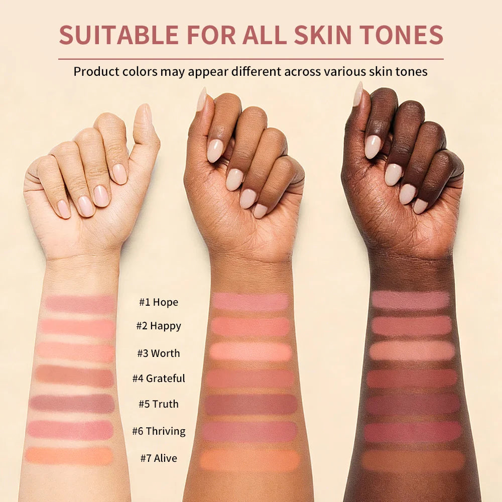 Lakerain Soft Poke Matte Blush Long Lasting Luminosity Fresh Silky-smooth Skin Finish Moisturizing Natural Matte Bouncy Blusher