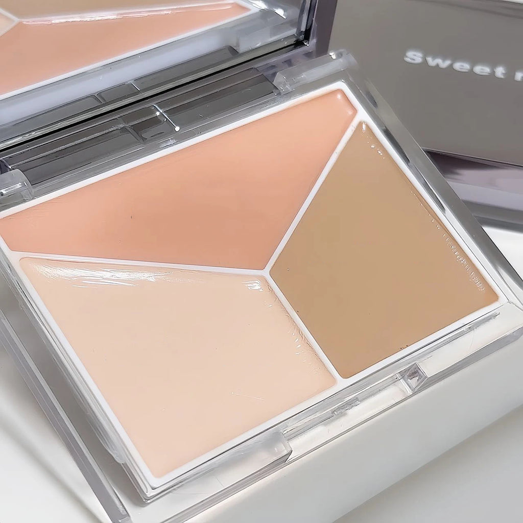 3 Color Concealer Palette Cream Texture Covers Acne Marks Dark Circles Multifunction Face Makeup Lasting Brighten Face Cosmetics - AliExpress 66