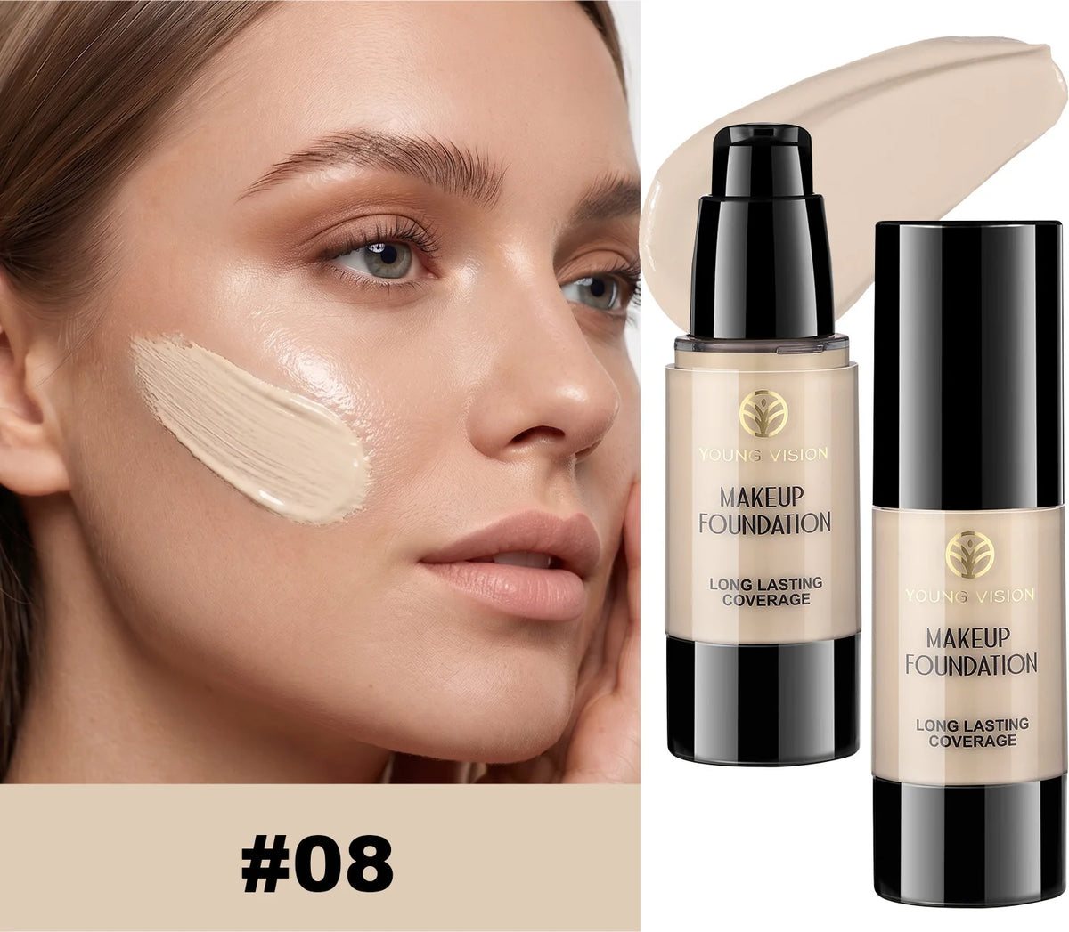 Long-Lasting Waterproof Liquid Foundation with Oil Control & Moisturizing, High Coverage Sweat-Resistant Concealer for Women, - AliExpress 66