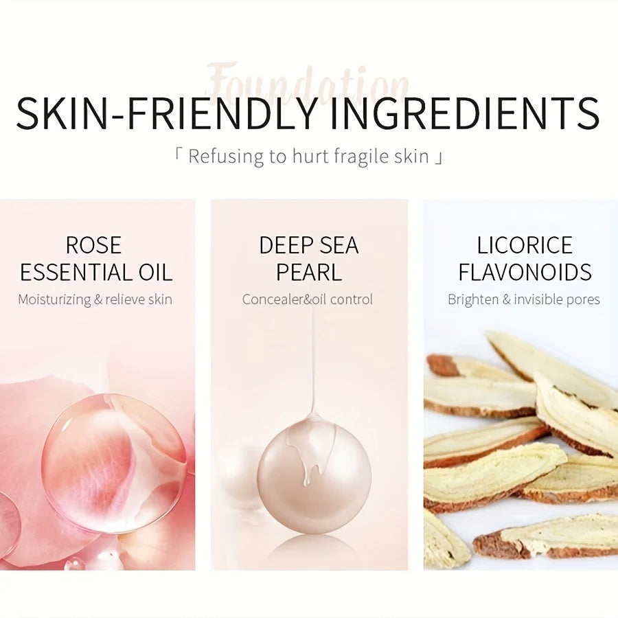 30ml Natural 3-Tone Moisturizing Concealer Full Coverage Pores Dark Circles Ivory Foundation with Easy-Use Pump Head Cosmetics - AliExpress 66