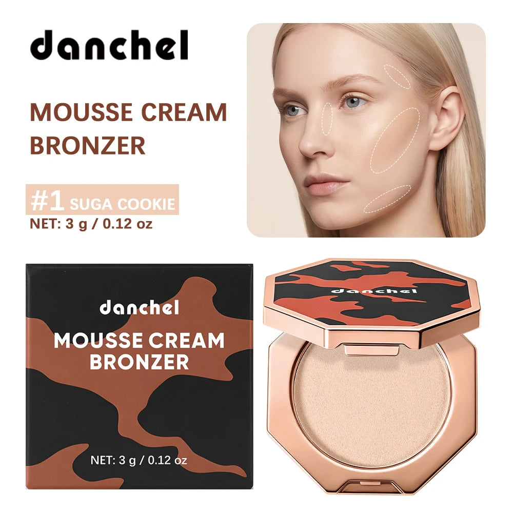 Mousse Bronzer Contour Cream Natural Soft Focus Skin Smoothing 3D Contour Waterproof Sweat-proof Resists Transfer Contour Cream