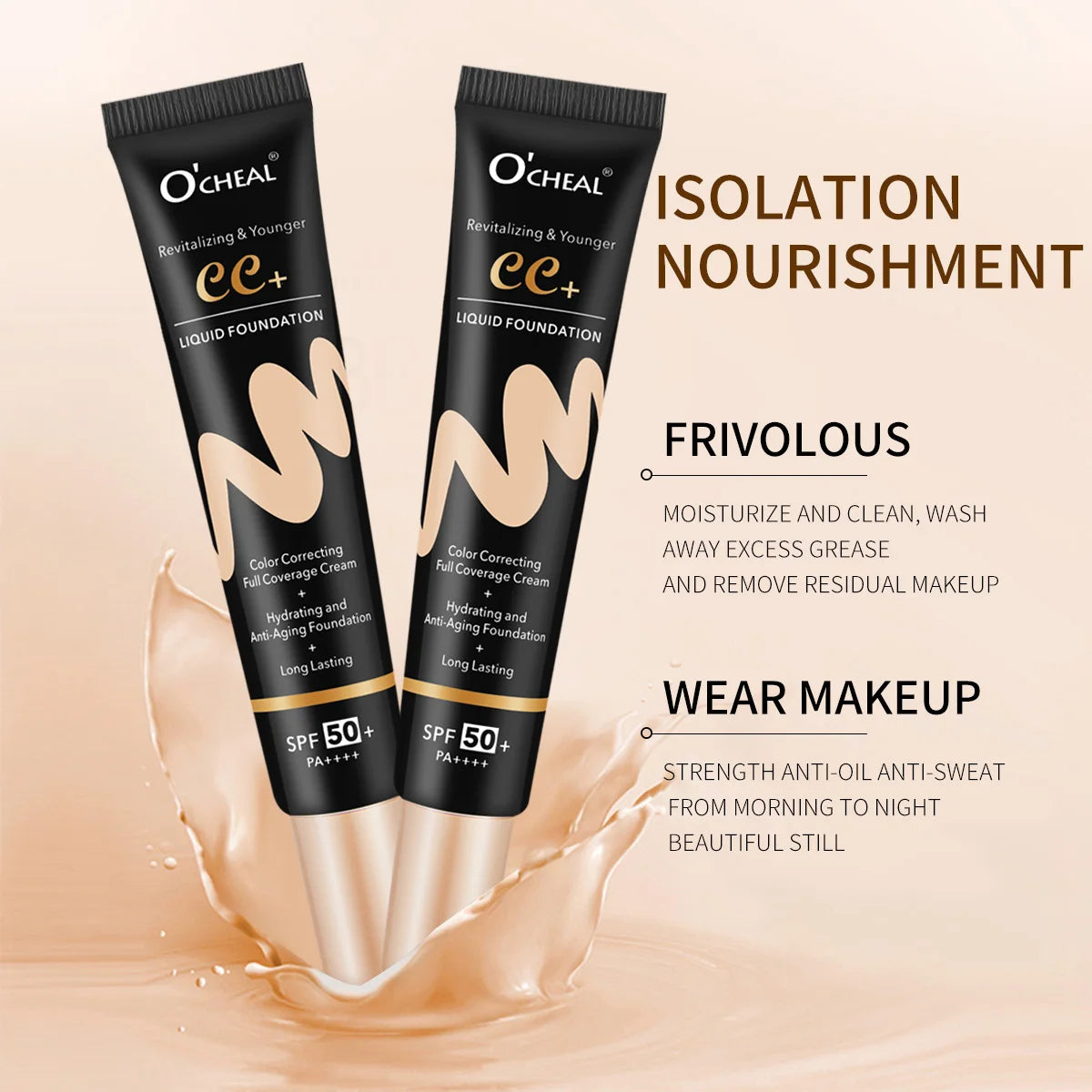 BB Cream SPF50 PA Plus Face Waterproof Foundation Long Lasting Brightening Primer Sunscreen Makeup Base Woman Makeup Cosmetics - AliExpress 66