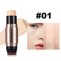 Double Head Highlighter Stick Contour Stick Waterproof Natural Silky Smooth Face Contouring for Nose Shadow With Makeup Brushes - AliExpress 66